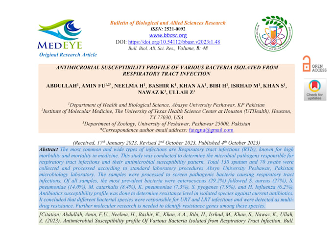 write medical and scientific research articles